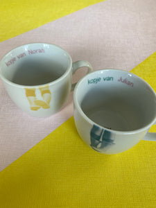 Kinderkoffie kopje bedrukt met naam