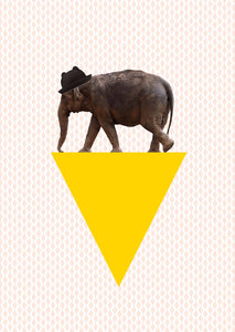 Poster olifant geel SALE
