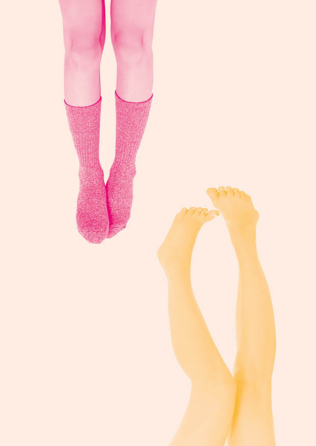 kaart heppie legs duo roze