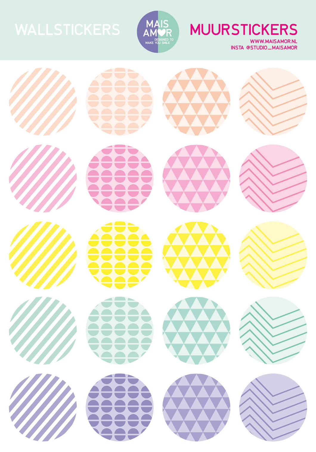 NIEUW Muurstickers 'happy dots'