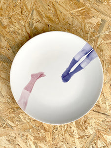 Wandbord / Bord light pink and purple legs