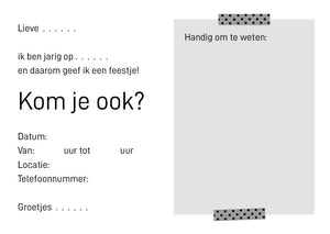 kinderfeestje set 5 uitnodigingen roze