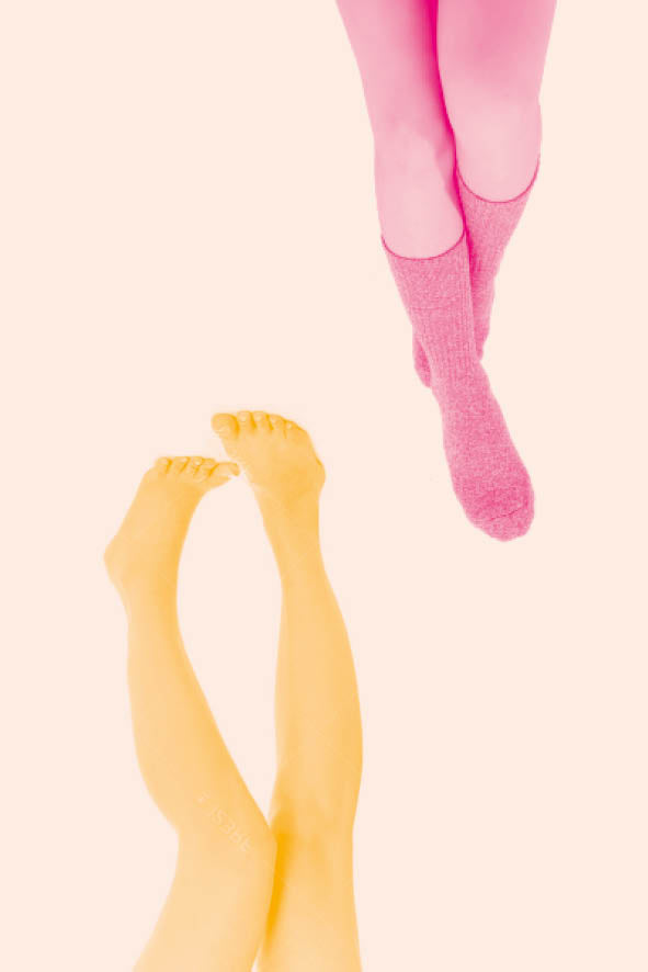 Poster heppie legs duo roze