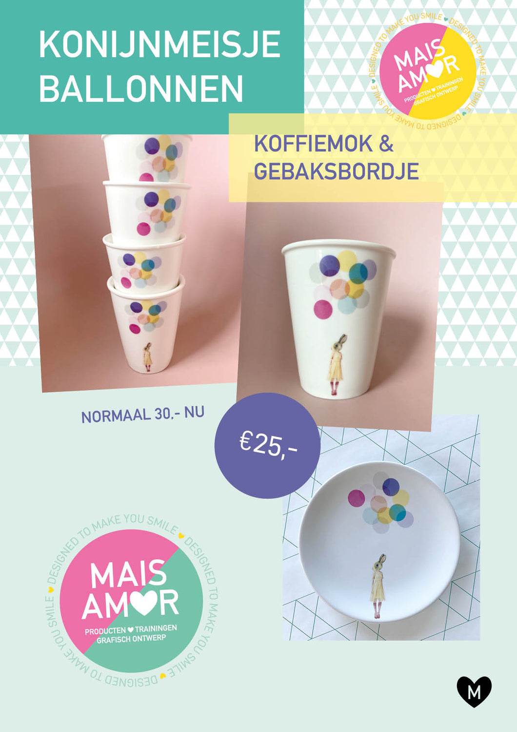 Pakket konijnmeisje ballonnen