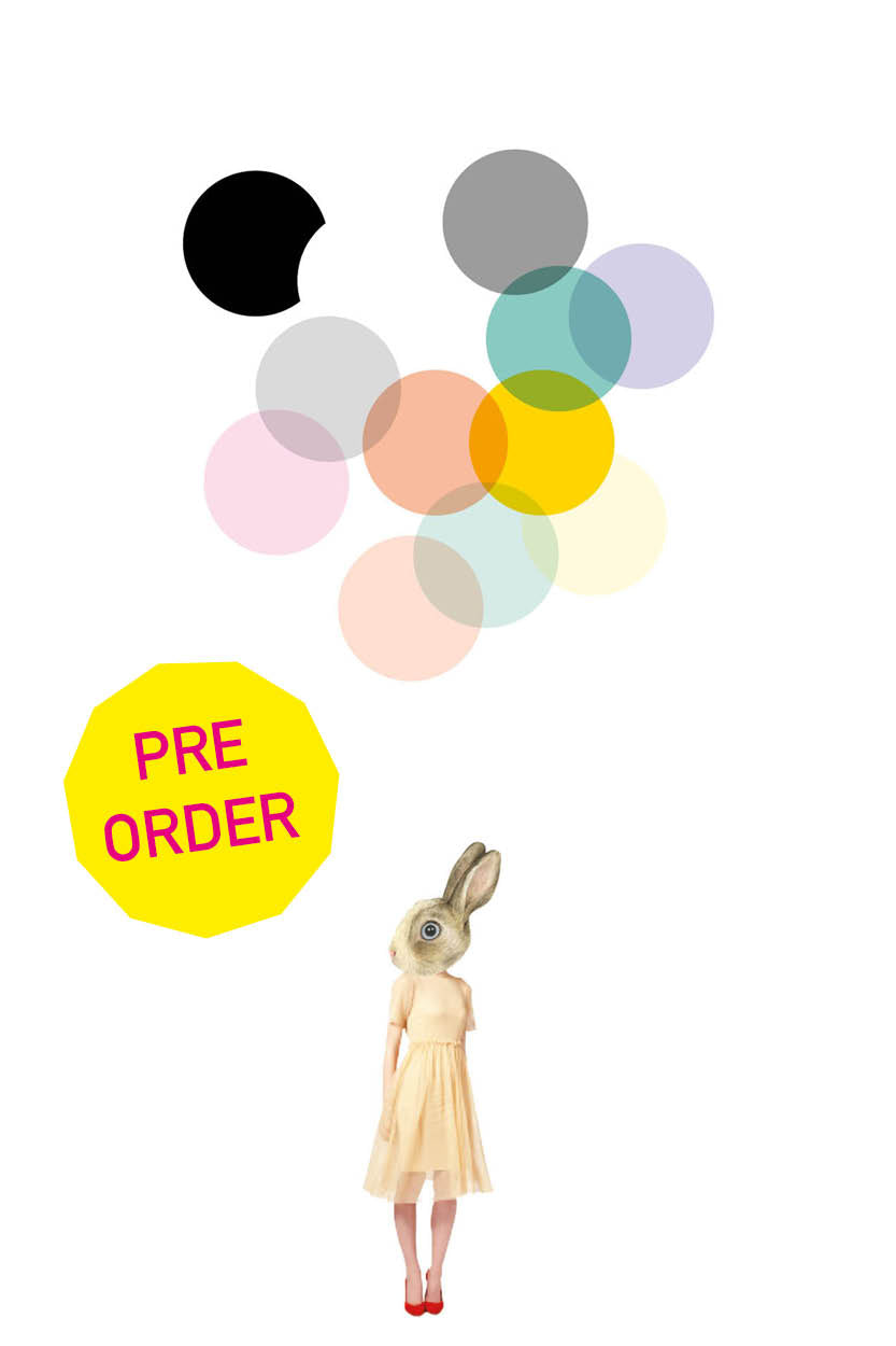 Muursticker konijnmeisje ballonnen PRE ORDER