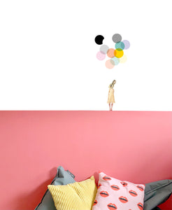 Muursticker konijnmeisje ballonnen PRE ORDER